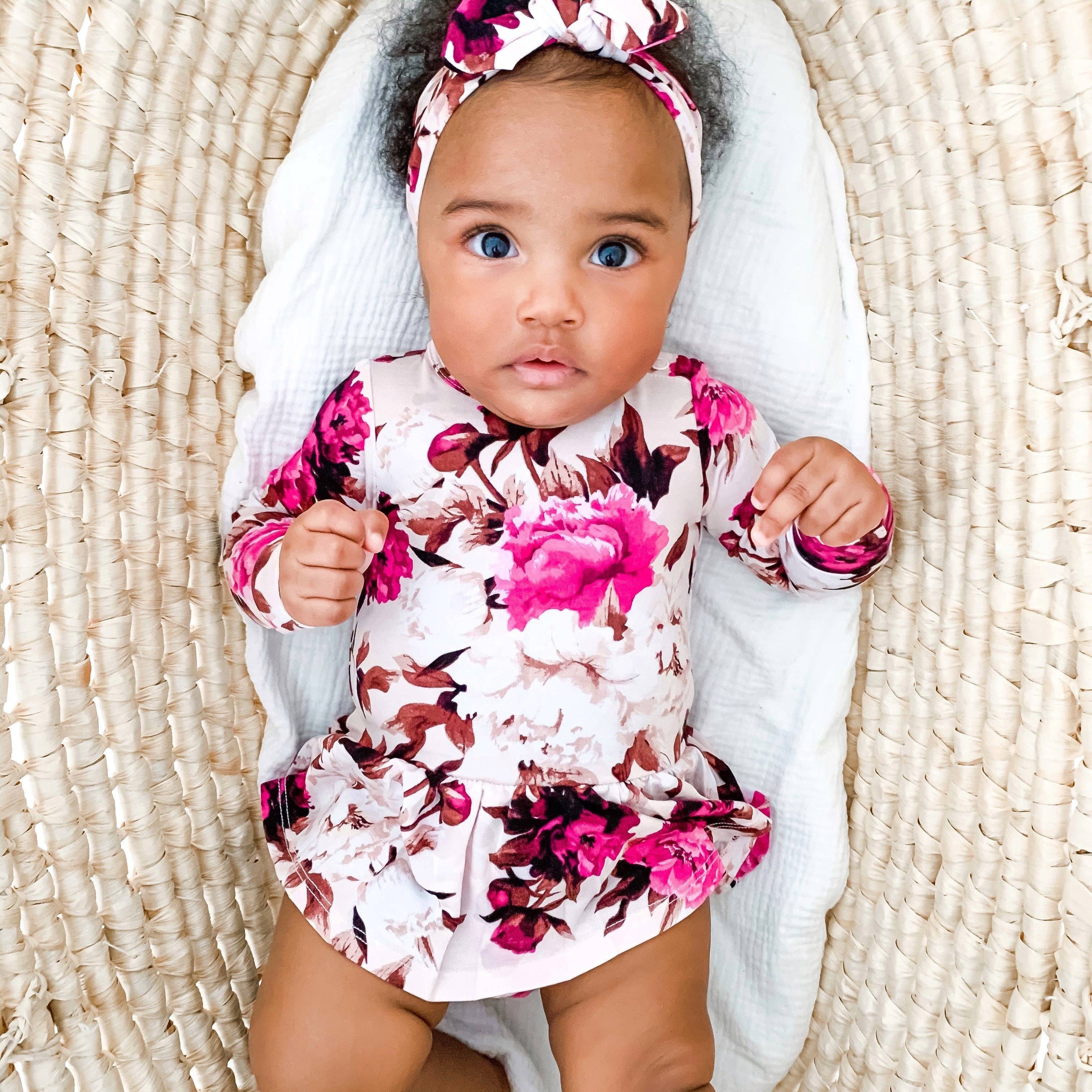 Gigi and Max - Wholesale Fashion Headband - Baby - Norah Floral Topknot Headband Bamboo Baby Hair Accessory 5