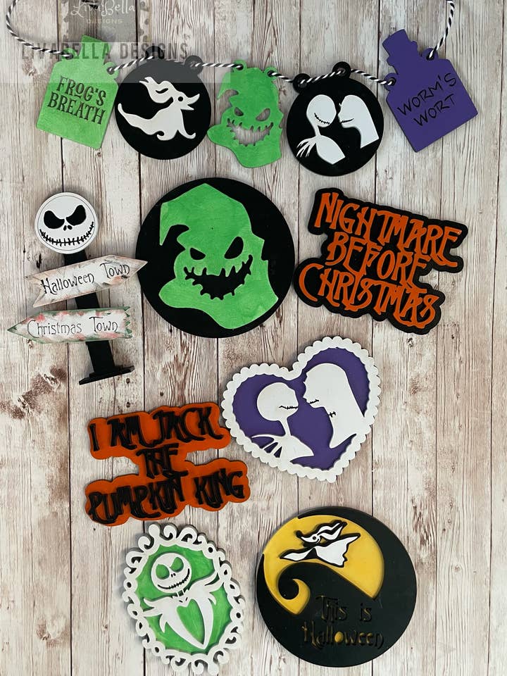 Kit de plateaux à plusieurs niveaux pour Halloween - Nightmare pour la vente par LivaBella Designs