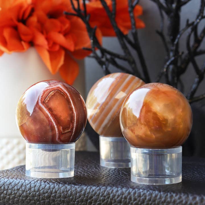 Natures Artifacts Inc – Engroshandel Spirituelle sten og krystaller – Carnelian Sphere - Ædelsten kugler
