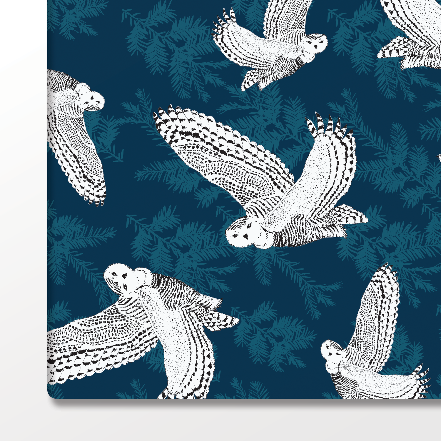Ballard & Prescott - Wholesale Flat Wrap - Snowy Owl Wrapping Paper6