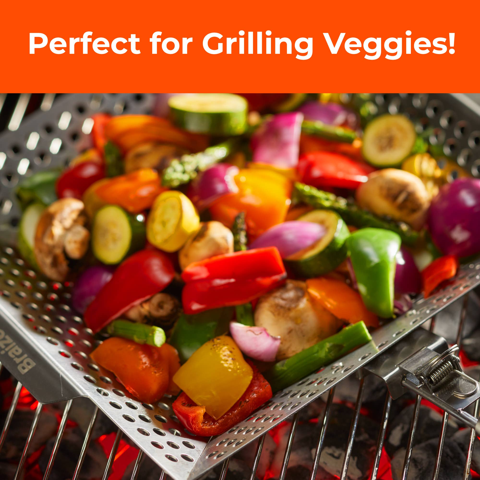 Braize – wholesale Outdoor grill tools – Grill Basket with Removable Handle4