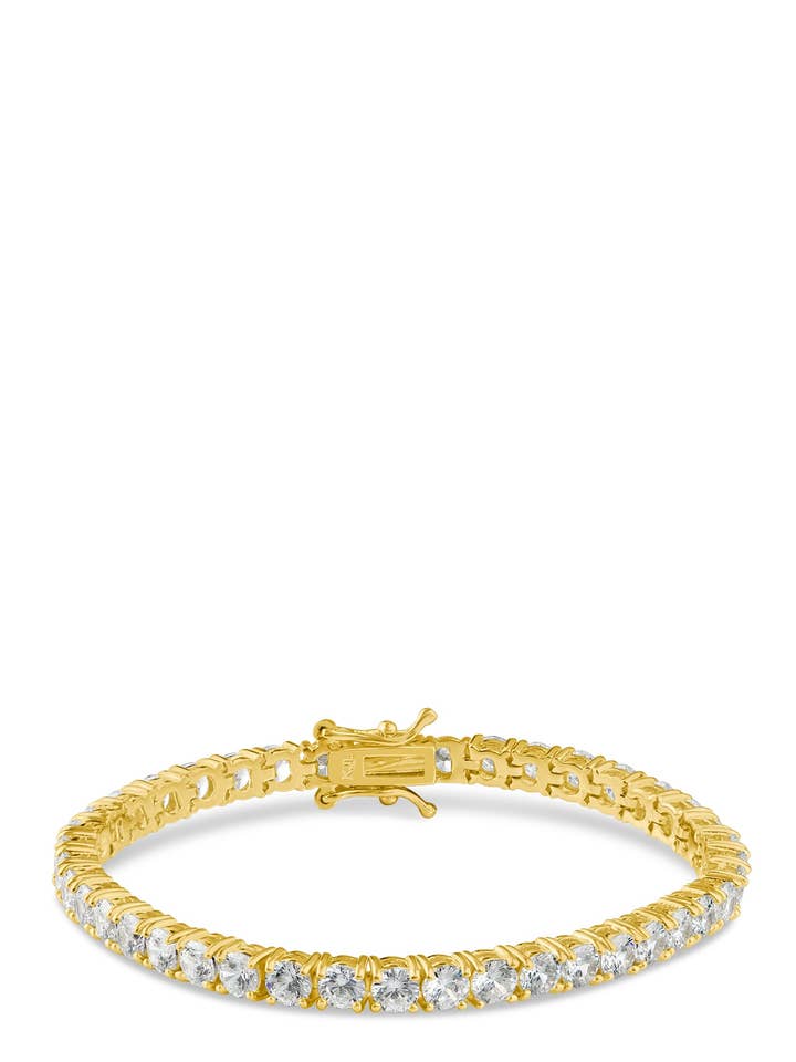 Classic Yellow Gold Plated Tennis Bracelet for wholesale by CZ by Kenneth Jay Lane