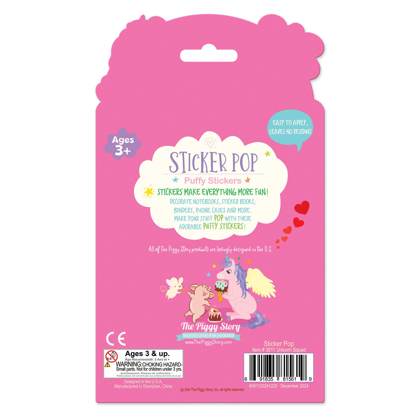 The Piggy Story - Wholesale Sticker - Kids & Baby - Sticker Pop Puffy Stickers | Unicorn Squad1