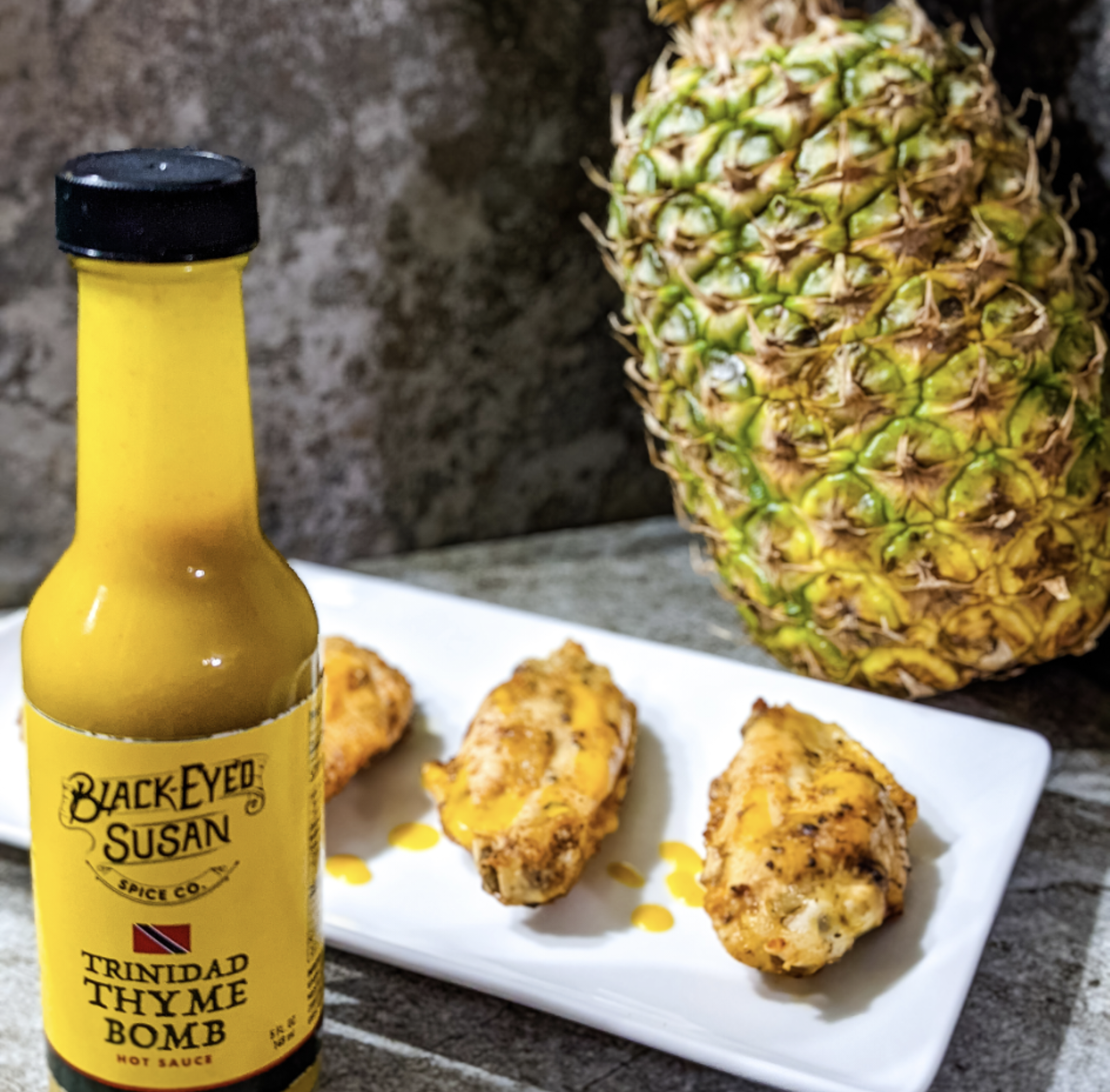 Black Eyed Susan Spice Company - Wholesale Hot Sauce - Trinidad Thyme Bomb - Very Hot Sauce1