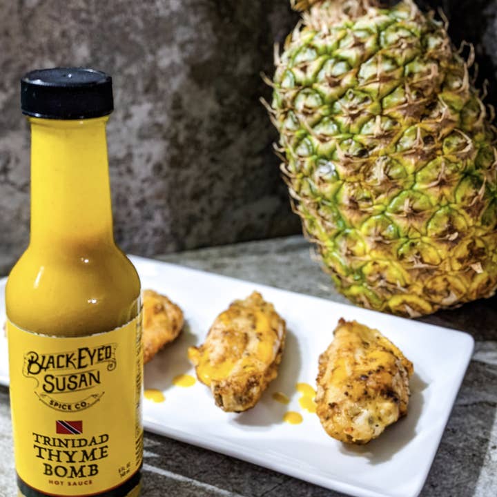 Black Eyed Susan Spice Company - Wholesale Hot Sauce - Trinidad Thyme Bomb - Very Hot Sauce1