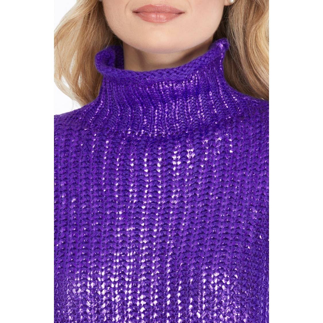 BNS - Wholesale Knit Top - Women's - Metallic Foil Short Sleeve Sweater Top24