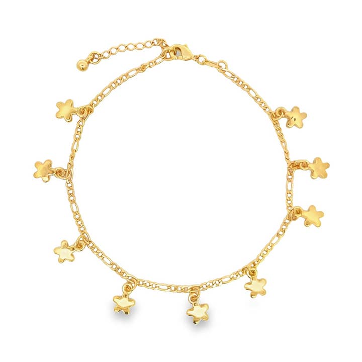 Star Charm Ankelkæde (E16) for engroshandel hos MIA Jewelry