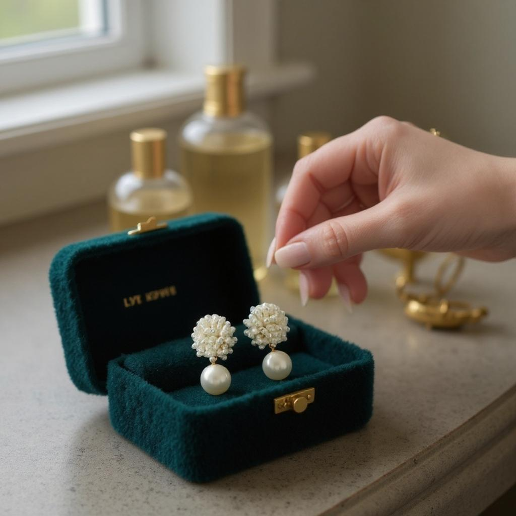 Athena Bridal Jewellery – Großhandel Ohrhänger – ATHENA KOLLEKTION - PERLENCLUSTER-OHRRINGE - CZER869 GOLD6