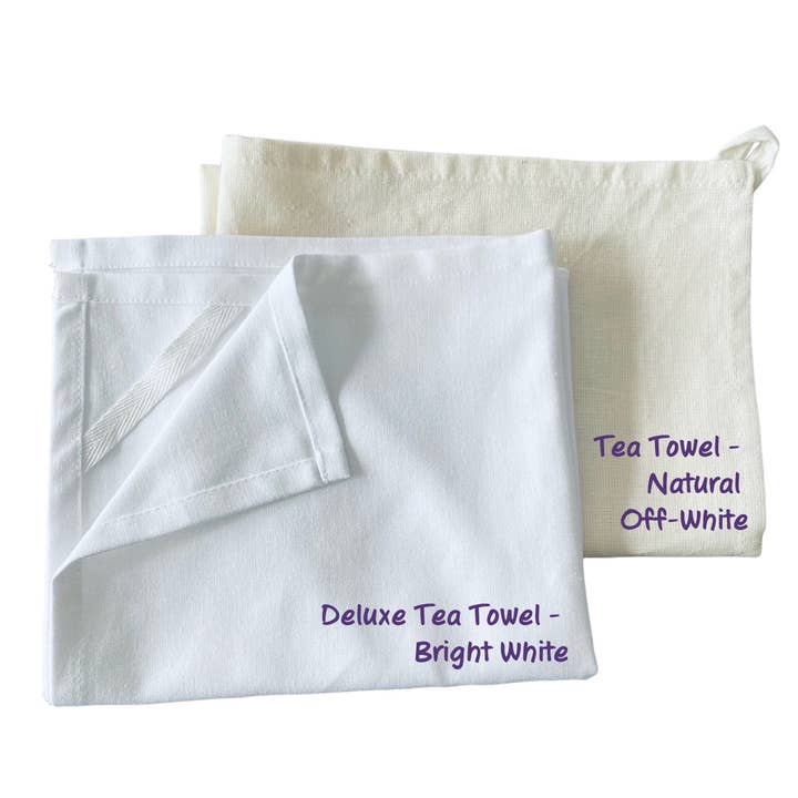 Cotton Creations - Wholesale Tea Towel - Deluxe Tea Towel W/ Loop 17 x 30: Packs
