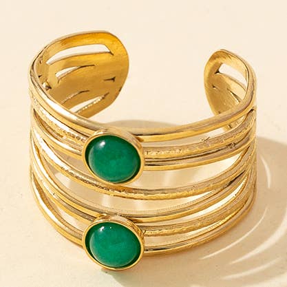 Adjustable ring Stainless steel 24BGA050 for wholesale by Blossom bijoux