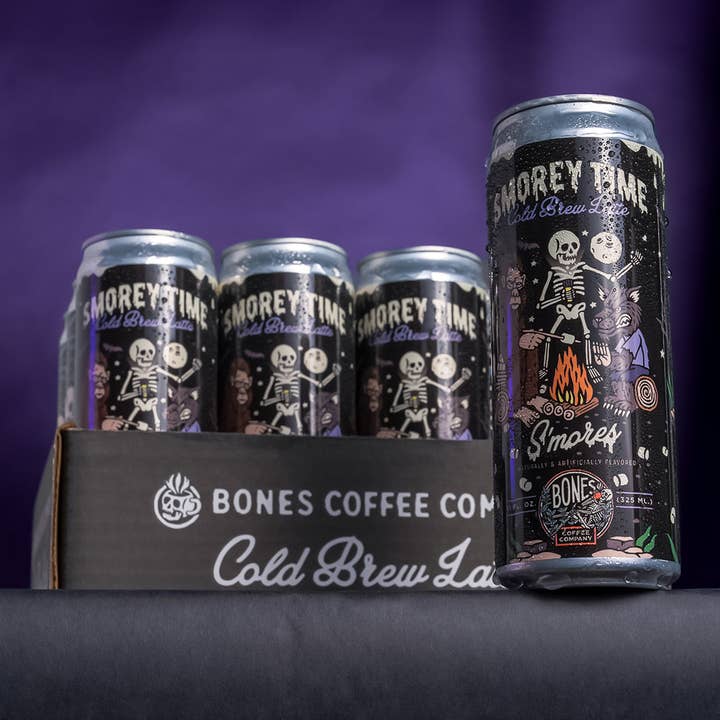 Bones Coffee Company - Wholesale Iced Coffee/Cold Brew - S'morey Time Cold Brew Latte | 12-Pack | Iced Canned Coffee2