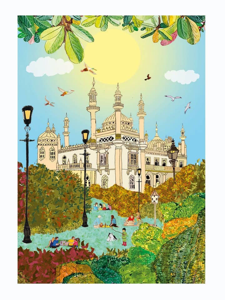Jardins du pavillon royal de Brighton pour la vente par Wildflower cards
