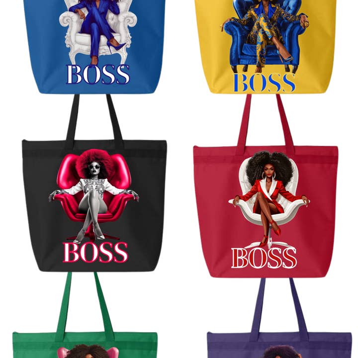 Melanin E-Commerce - Wholesale Tote Bag - Women's - Boss Babe Totes2