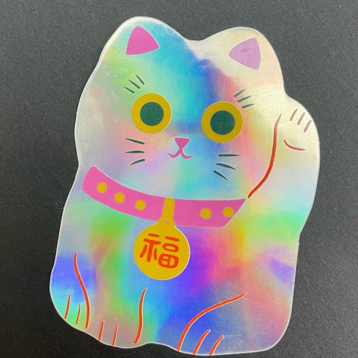 naomi wilkinson illustration - Wholesale Sticker - Lucky Cat Sticker
