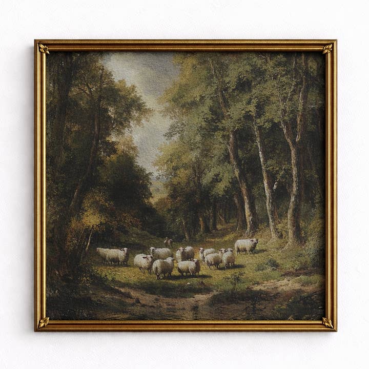Sheep Landscape Canvas Print for wholesale by Love Eleanor Canvas