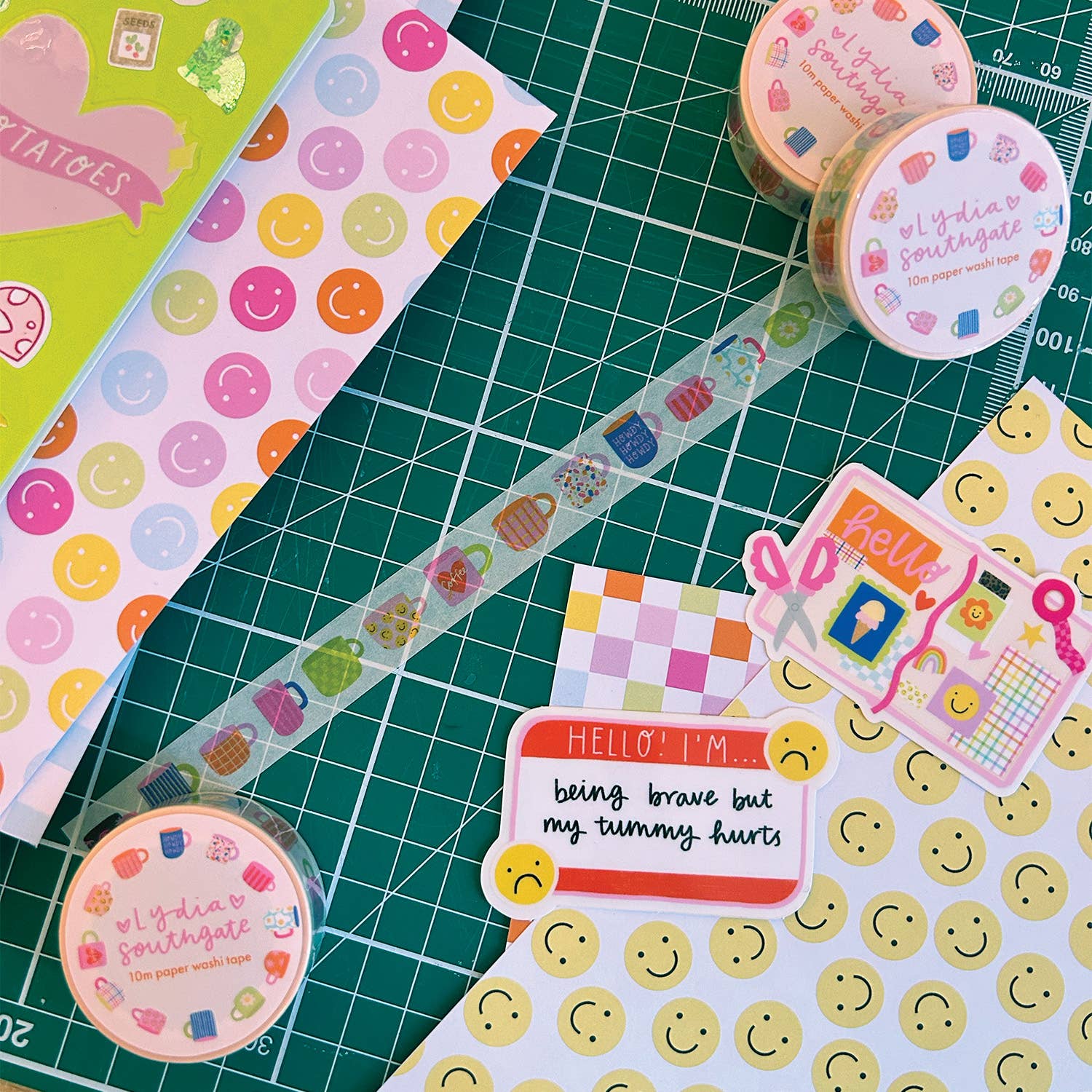 Lydia Southgate - Wholesale Washi Tape - Colourful Mugs Washi Tape 1