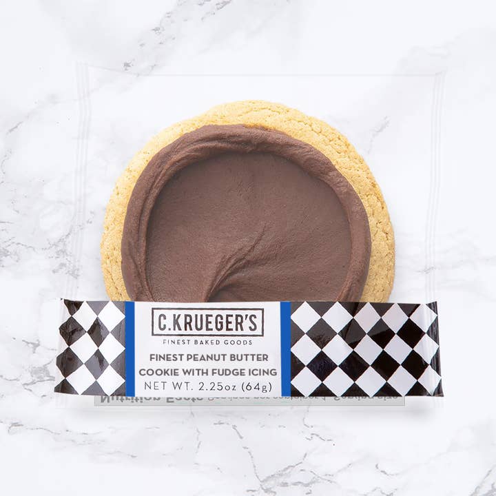 C. Krueger's - Wholesale Cookie - Finest Peanut Butter Cookie with Fudge Icing 2.25oz