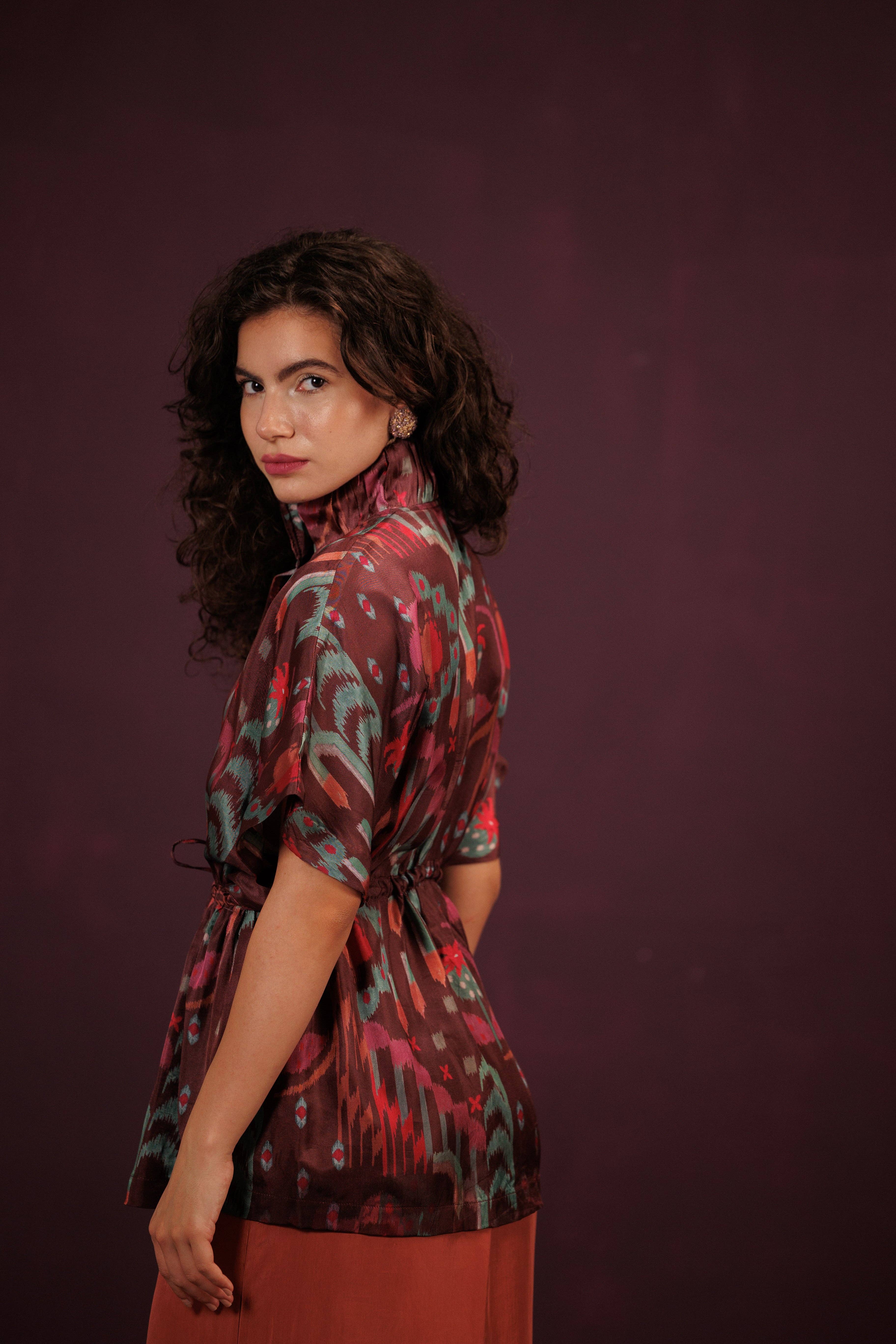 Maison Qala - Wholesale Top & Skirt Set - Women's - Poppies at Dusk Set5