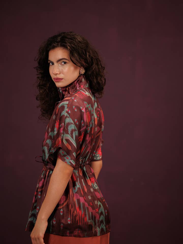 Maison Qala - Wholesale Top & Skirt Set - Women's - Poppies at Dusk Set5