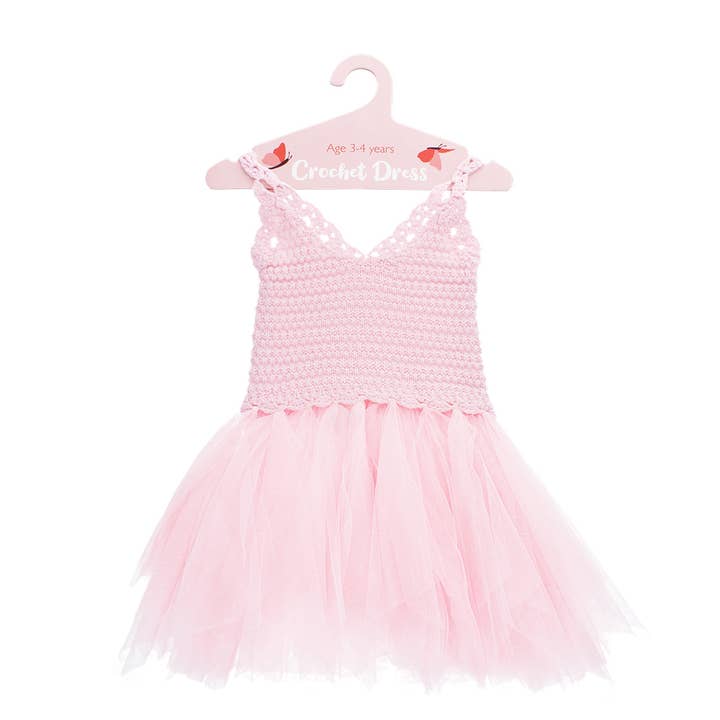 Crochet dress (3-4 years) - Pale pink for wholesale by Rex B2B - Europe