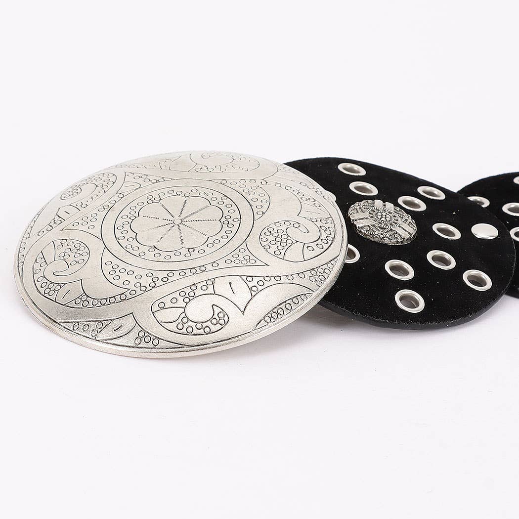 3AM BY H&D ACCESSORIES - Wholesale Belt - Women's - Faux Leather Disc Belt3