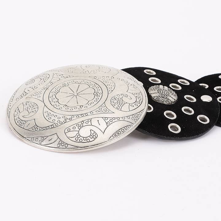 3AM BY H&D ACCESSORIES - Wholesale Belt - Women's - Faux Leather Disc Belt3