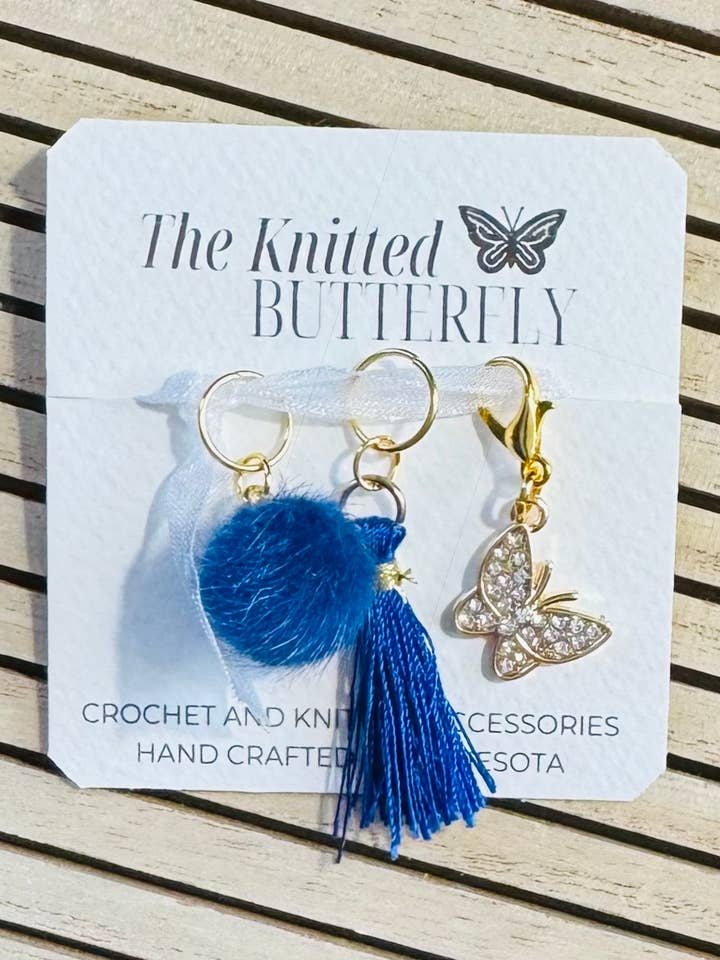 Flutter - Blue for wholesale by The Knitted Butterfly