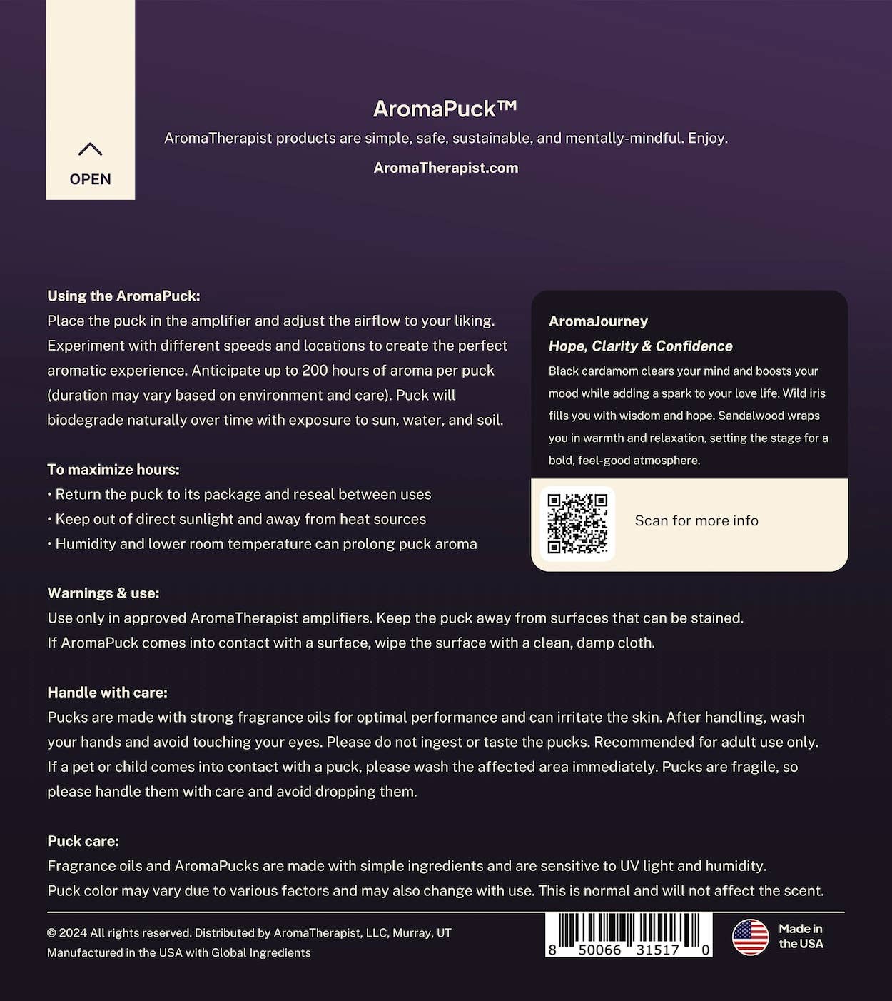 AromaTherapist - Wholesale Diffuser Fragrance Refill - Soirée Sensation AromaPuck3