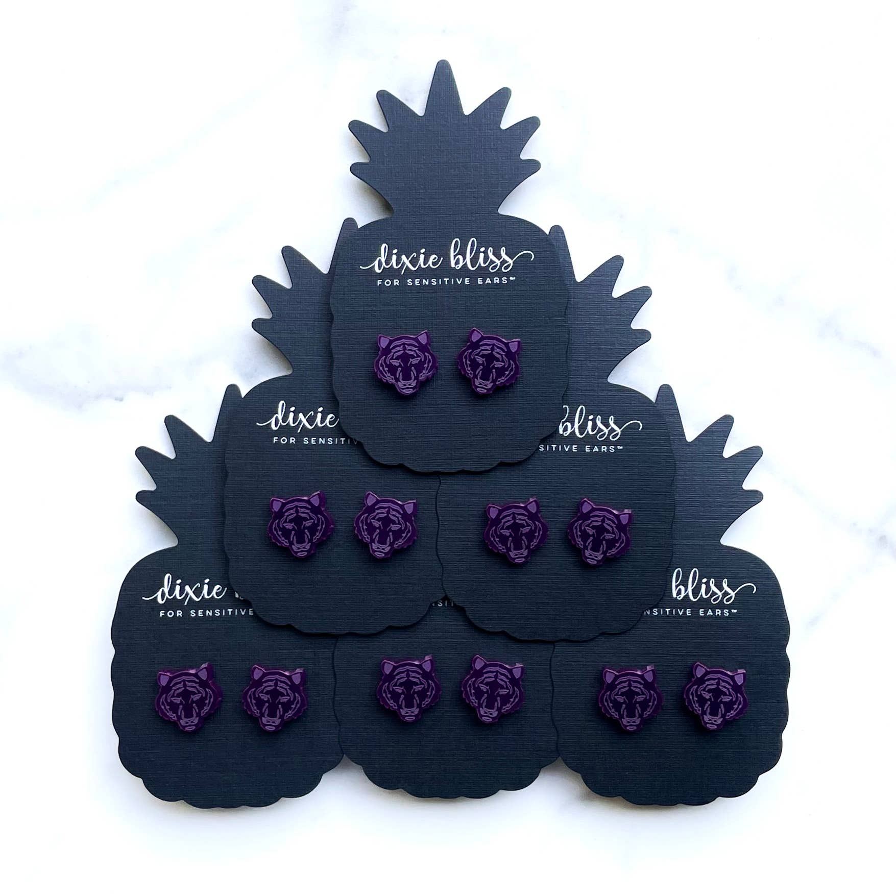 Dixie Bliss - Wholesale Stud/Post Earrings - Tigers- 8 colors!10