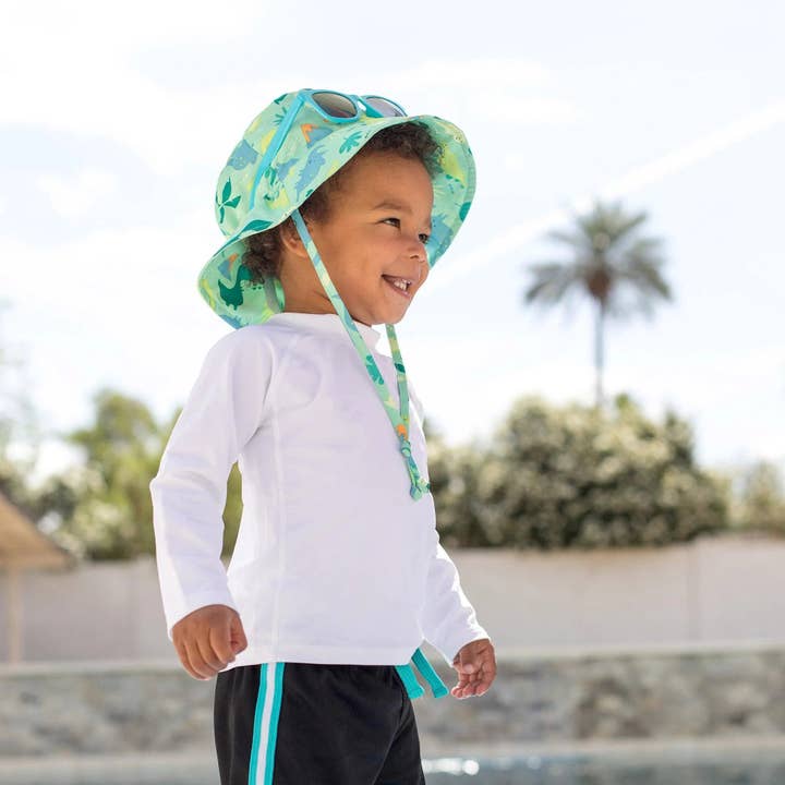 Bumkins - Wholesale Sun Hat - Kids - Sun Hat: Green Dinosaurs