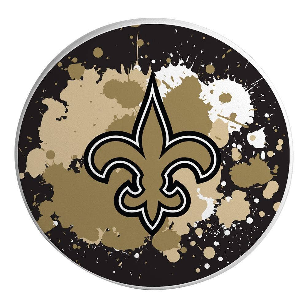 The Memory Company - Wholesale Coasters - Paint Splatter Coaster, New Orleans Saints0