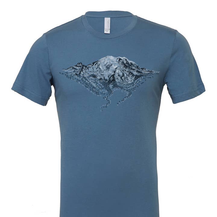 Mount Rainier - Unisex TShirt - Scientific Numberism for wholesale by Sienna Art Studios- Art for Nerds