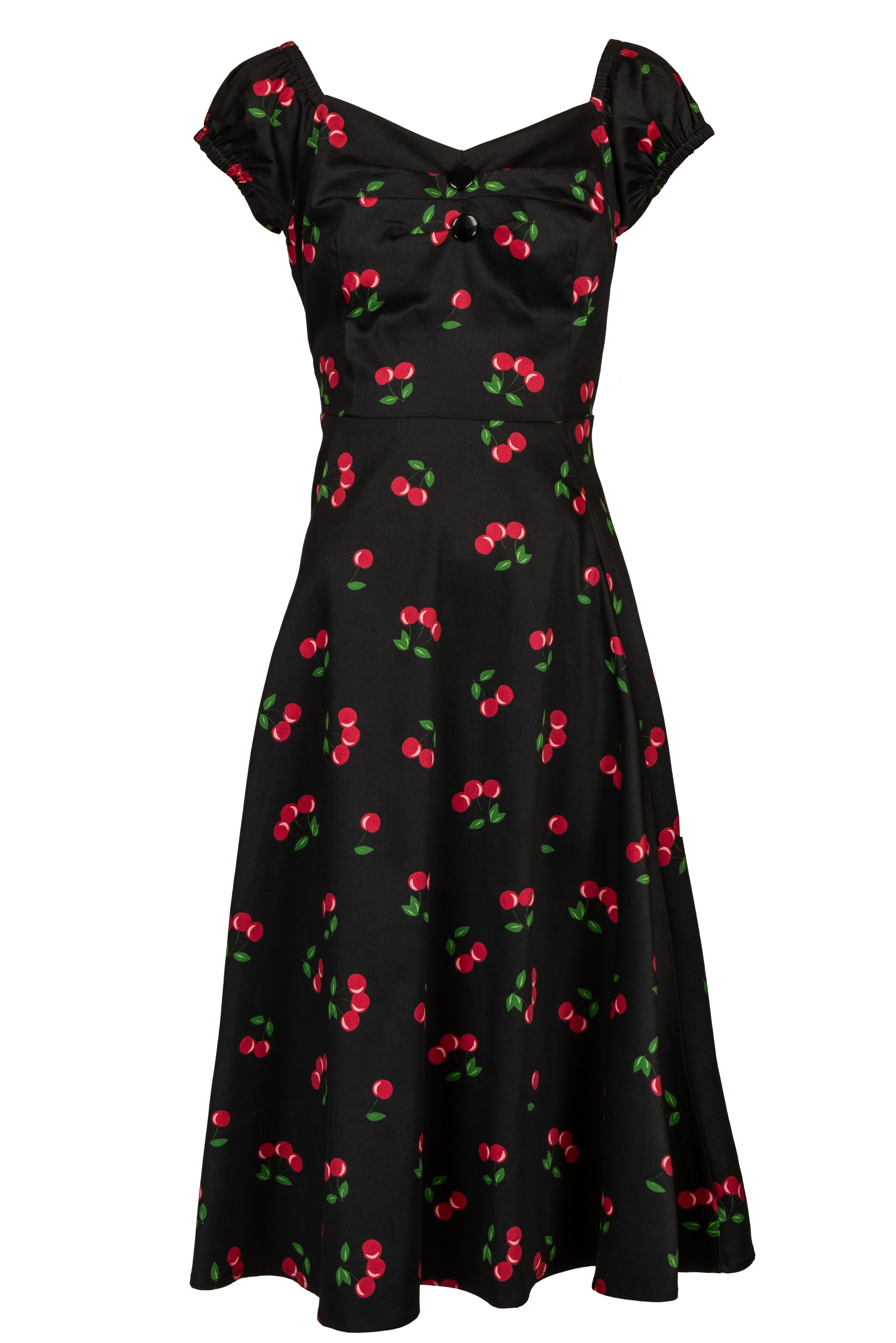 BLACK Nancy 50s Cherries Doll Dress XXS-3XL for wholesale on Faire2