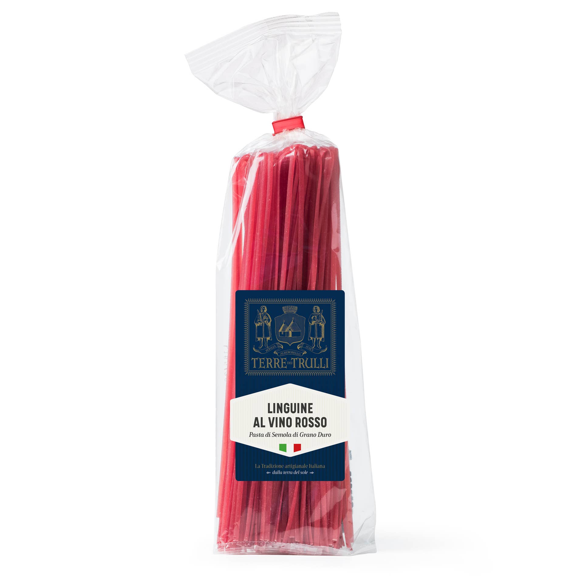 Terre dei Trulli - Wholesale Pasta - Artisanal red wine linguine 250g - Made in Italy2