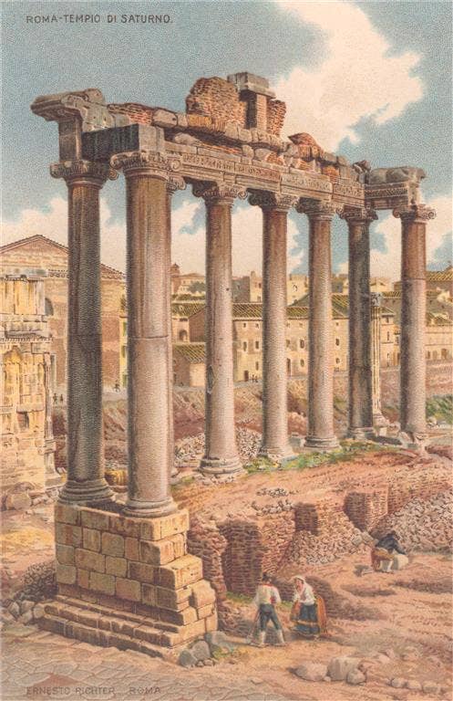 Found Image Press - Wholesale Sticker - Sticker IT-398 Temple of Saturn - Rome0