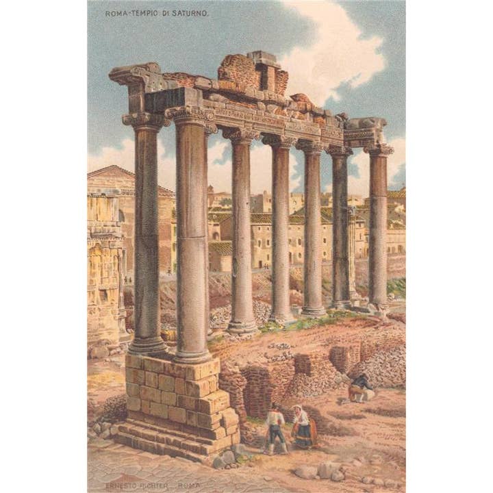 Found Image Press - Wholesale Sticker - Sticker IT-398 Temple of Saturn - Rome