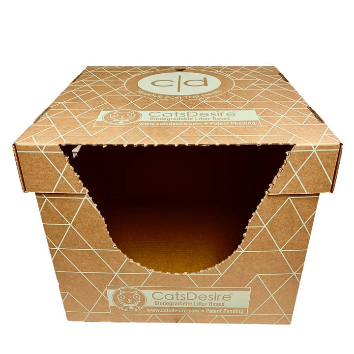 Cats Desire Litter Boxes – wholesale Cat litter box – Cats Desire Top or Side Entry Biodegradable Litter Box