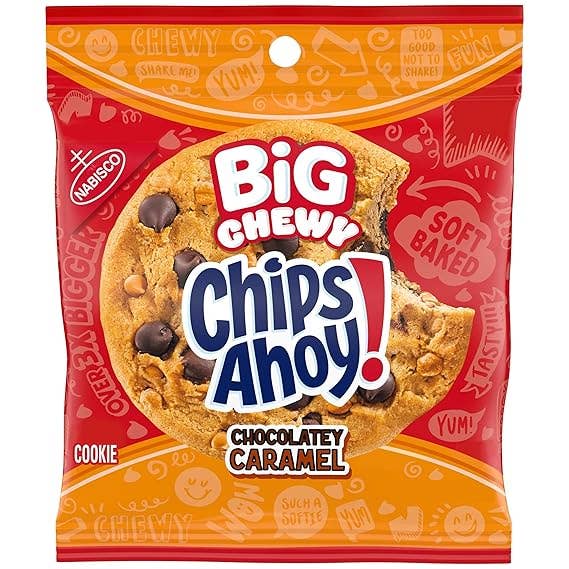 I Got Your Candy - Wholesale Biscuit - Chips Ahoy! Chocolatey Caramel Big Chewy Chocolate Chip Cookies 2.5oz - 7ct
