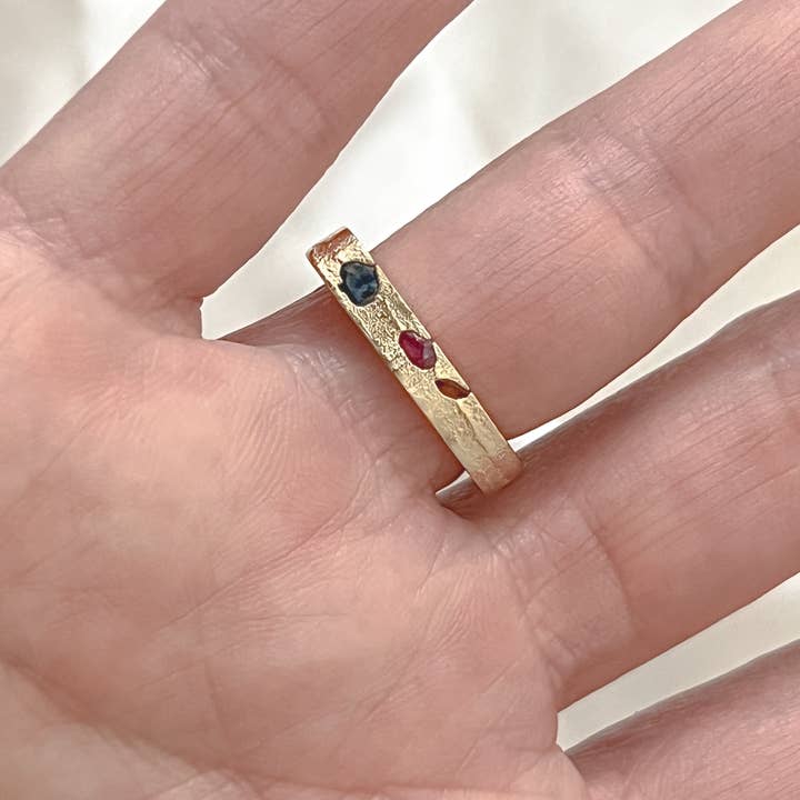 Amory C Jewelry - Wholesale Multi-Stone Ring - #7 Sapphire & Ruby 3 Stone6