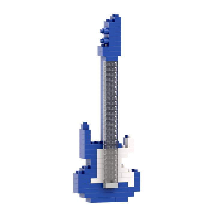 Brixies Small Zip Bag E Guitar Blue for wholesale by Toysmith