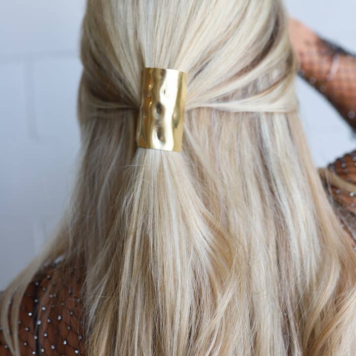 KAXI – wholesale Hair clip – Women’s – OVERSIZED PONYTAIL CUFF ( GOLD + SILVER )
