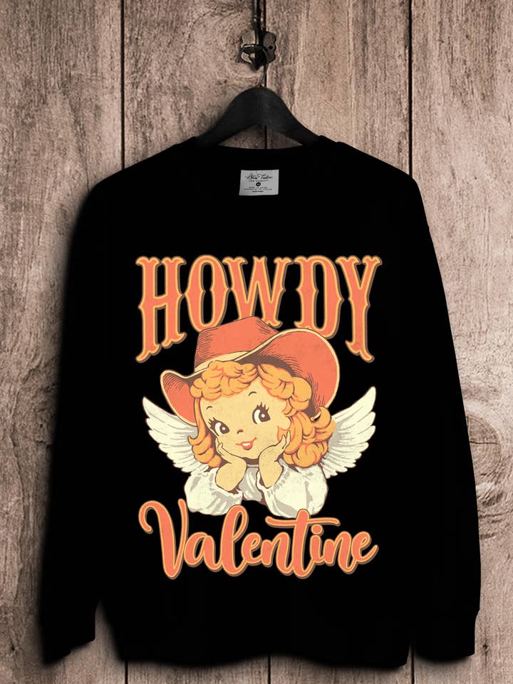 Howdy Valentine Sweatshirts for wholesale by Lotus Fashion Collection