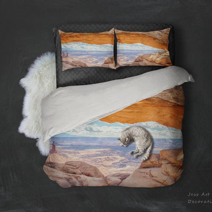 Housse de Couette Scène de Rochers Colorés 3D Ensemble de Literie Taies d'Oreiller 68 pour la vente par Jess Art Decoration