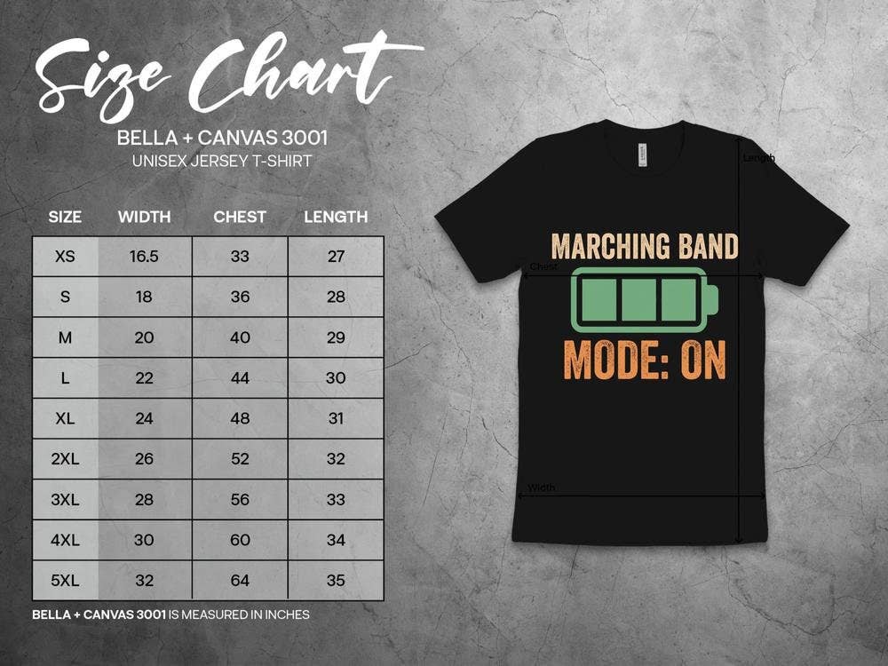 PositiveParty - Wholesale Screen Printed T-Shirt - Women's - Marching Band Mode: On Shirt, Marching Band Lover Gift1
