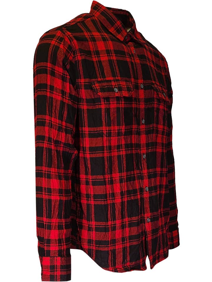 I-Wear Brands - Wholesale Button Down Shirt - Men's - 2, 3 Pack Men's Long Sleeve Button Down Cotton Flannel Shirt10