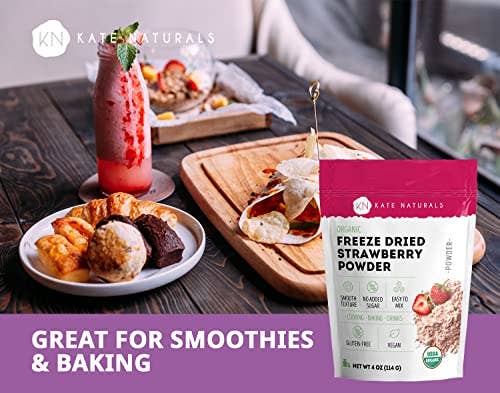 Kate Naturals - Wholesale Protein/Superfood Powder - Organic Freeze Dried Strawberry Powder5
