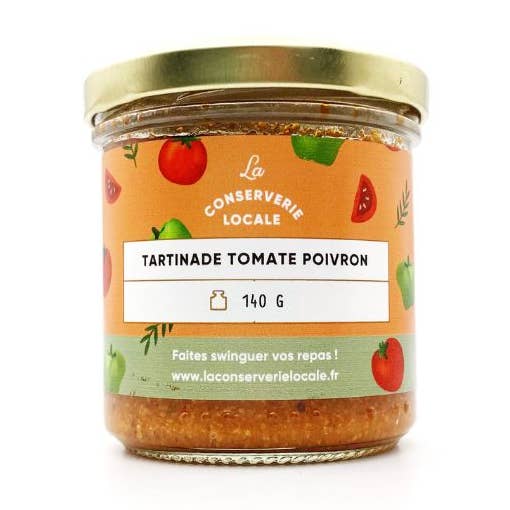 Crema Spalmabile di Pomodoro e Peperone Bio 140g per la vendita all'ingrosso da parte di La Conserverie Locale
