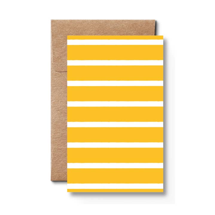 Stripetown Yellow, Gift Tag for wholesale by Karte Design Berlin