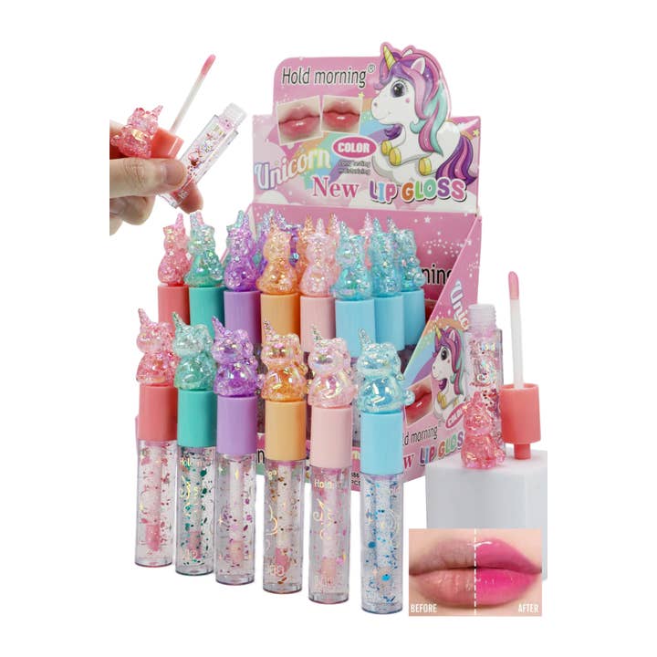 Cap Zone - Wholesale Lip Gloss - Unicorn Color-Changing Scented Lip Gloss - 24 pcs