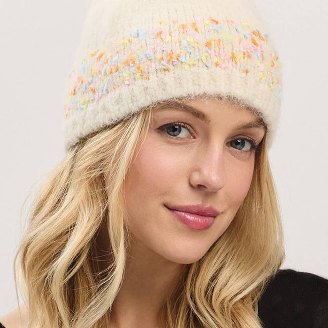 3AM BY H&D ACCESSORIES - Venta al por mayor Gorro de lana - Mujer - Gorro Sólido de Confeti3